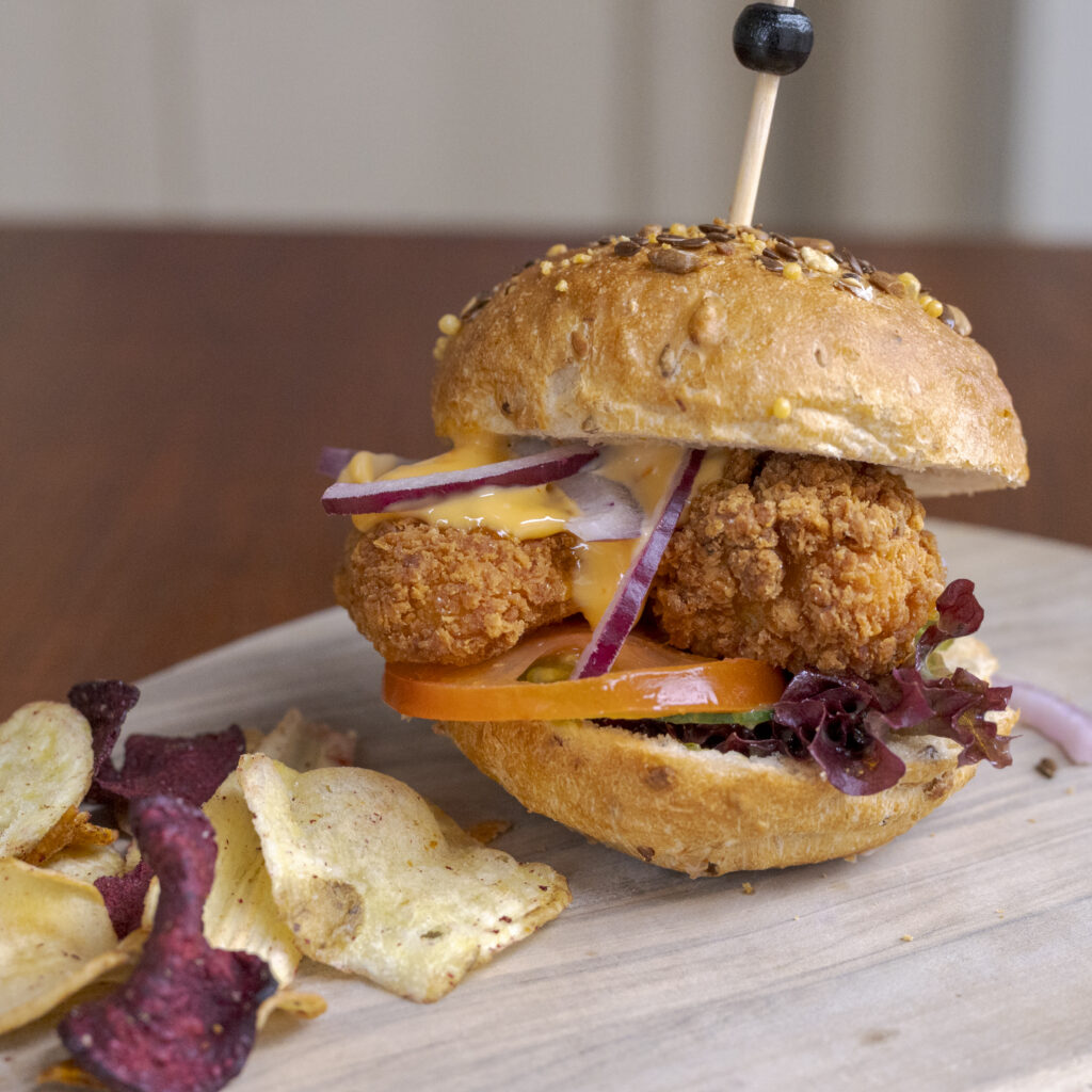 Krokante kip met siracha mayonaise
