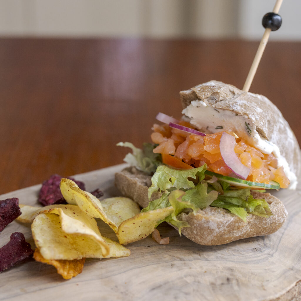 Gerookte zalm met roomkaas